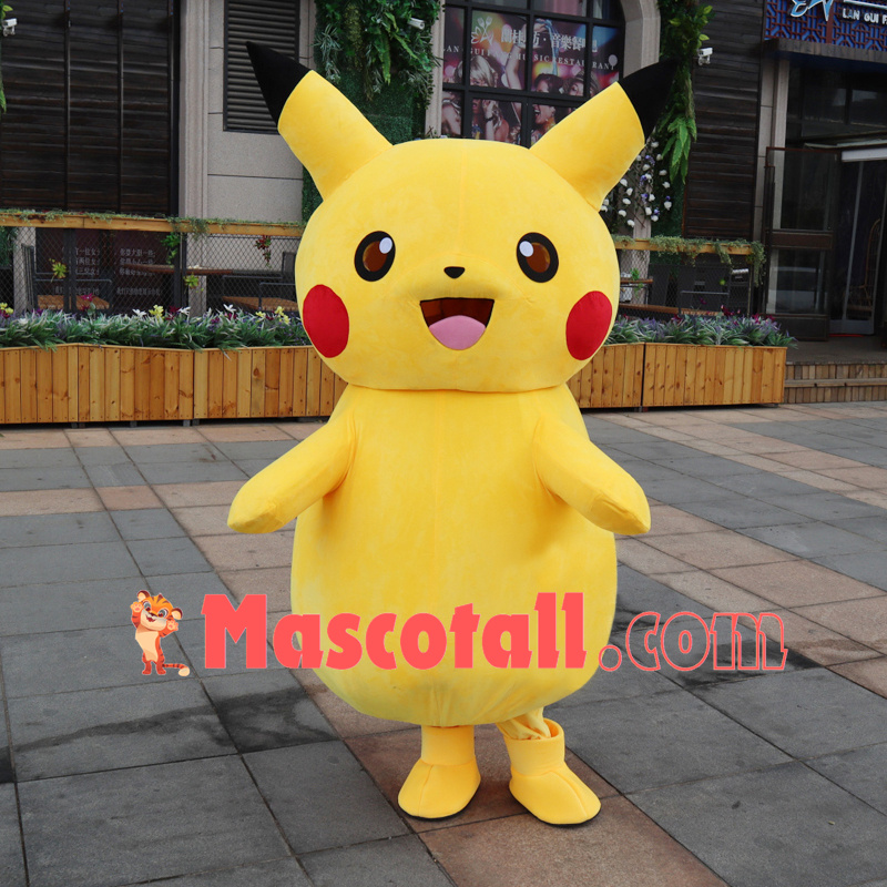 Cute Cartoon Pikachu Mascot Costume
