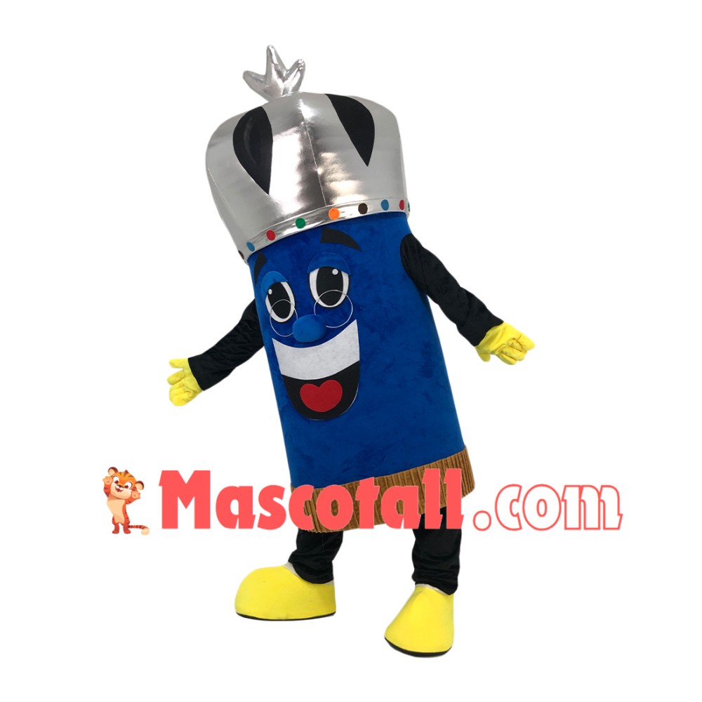 Pencil of Wisdom Mascot Costume Wearing Crown