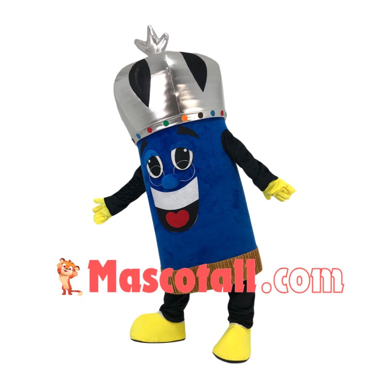 Pencil of Wisdom Mascot Costume Wearing Crown