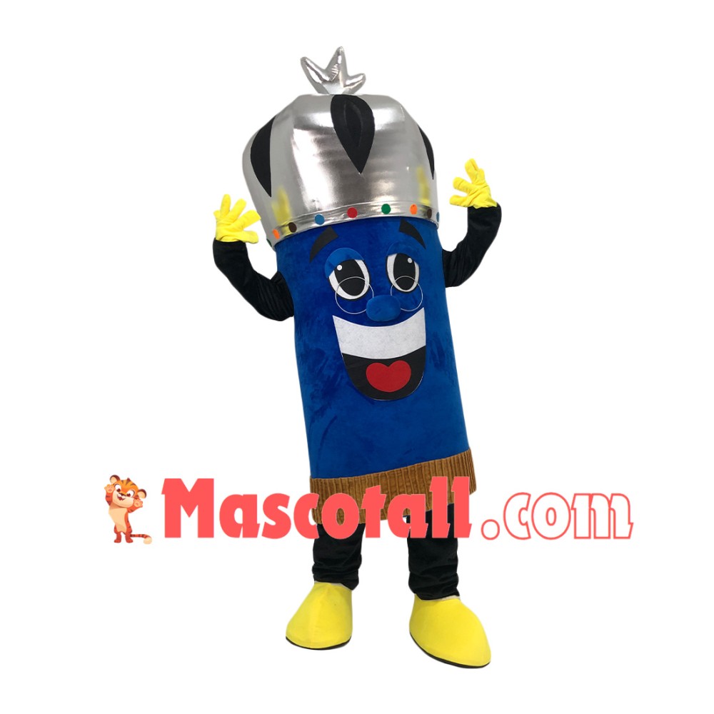 Pencil of Wisdom Mascot Costume Wearing Crown