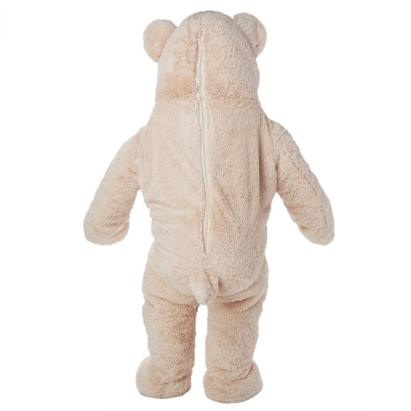 Cute Beige Soft Bear Mascot Costume For Surprised Party