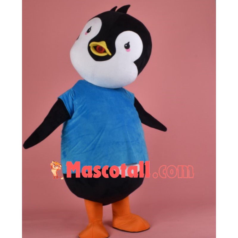 Naive The Baby Penguin With Tilted Head Cartoon Mascot Costume
