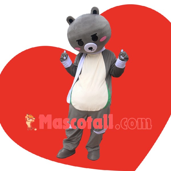 Depressed Soft Cartoon Gray Rilakkuma Mascot Costume