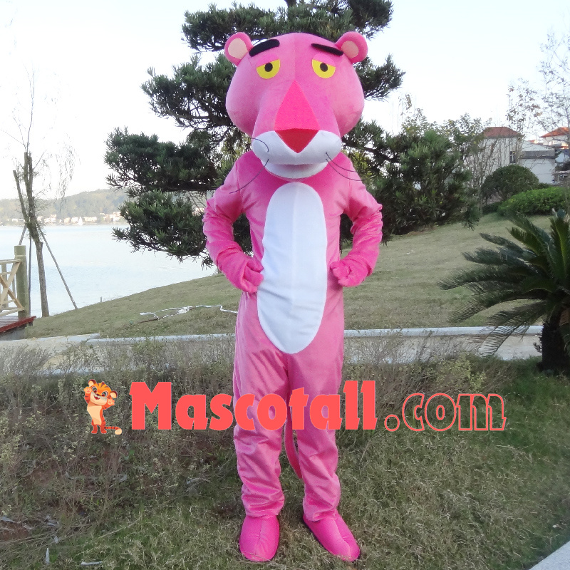 Lovable Cartoon Role The Individual Pink Panther Mascot Costume