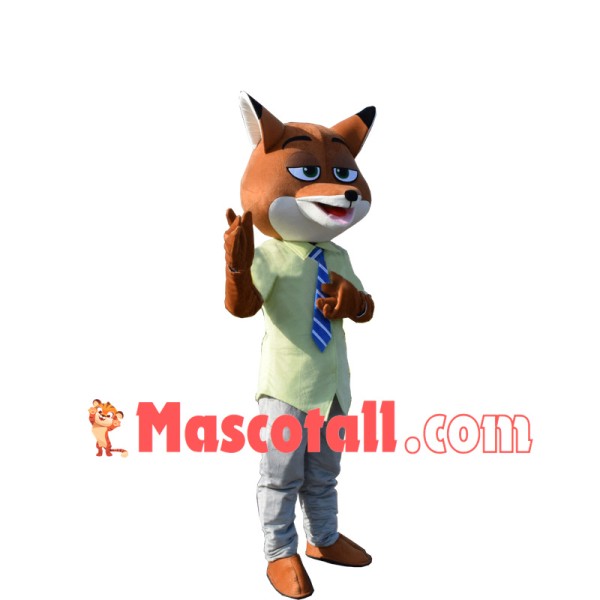 Clever Fox Nick Wilde Mascot Adult Cartoon Costume