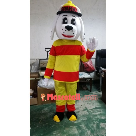 Brave Fire Dog of The Rescue Team Adult Mascot Costume