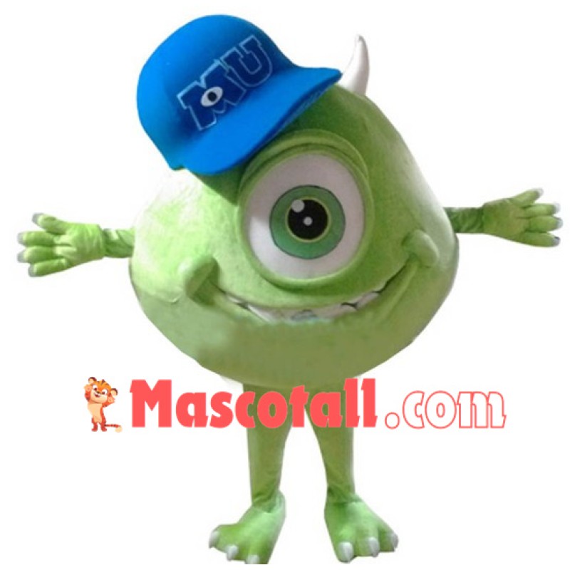 Adult Fancy Cartoon Monocular With Cap Mascot Costume