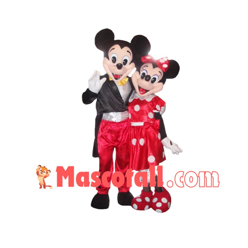 Clubhouse Mouse Regular Mouse Micky and Minnie Couple Mascot Costume