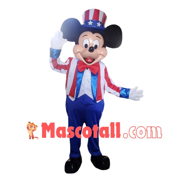 Mouse Clubhouse American Mouse Mickey Mascot Costume