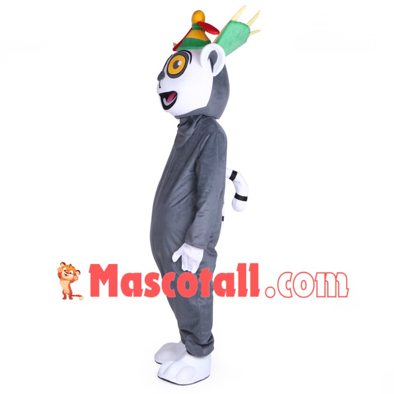 Unisex Madagascar King Julian Lemur Lemuroid Lemuridae Mascot Costume Cartoon Character