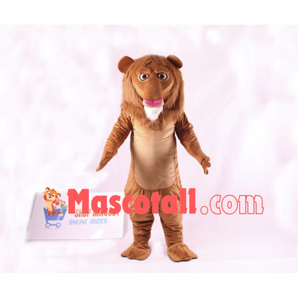 Cute Wally Lion Mascot Costume