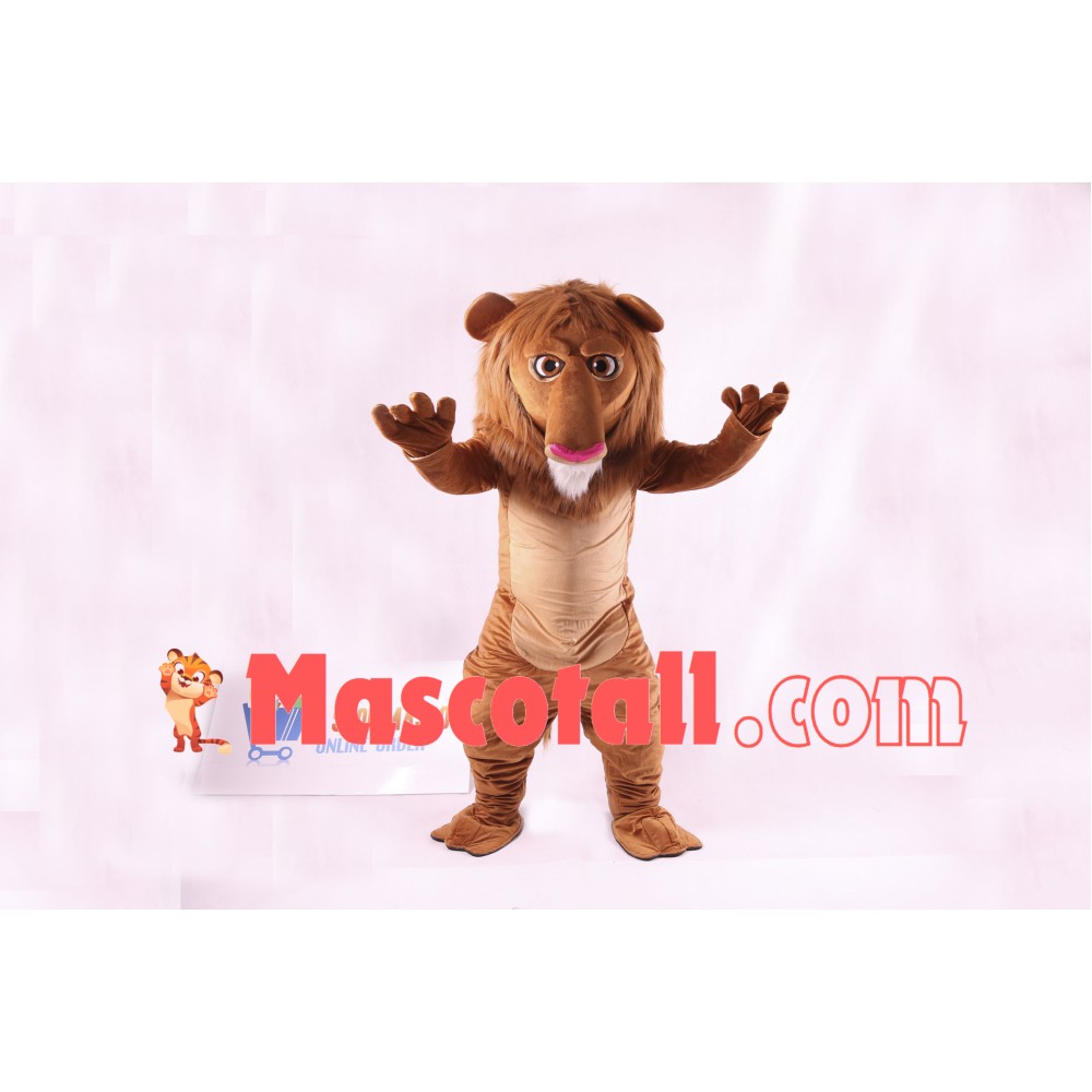 Cute Wally Lion Mascot Costume