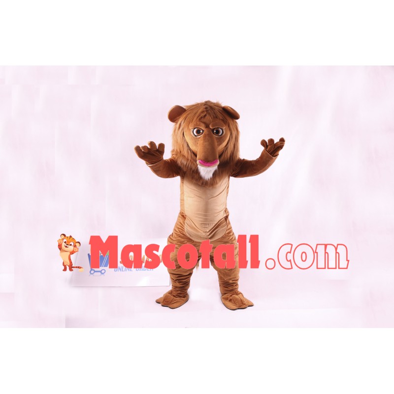 Cute Wally Lion Mascot Costume