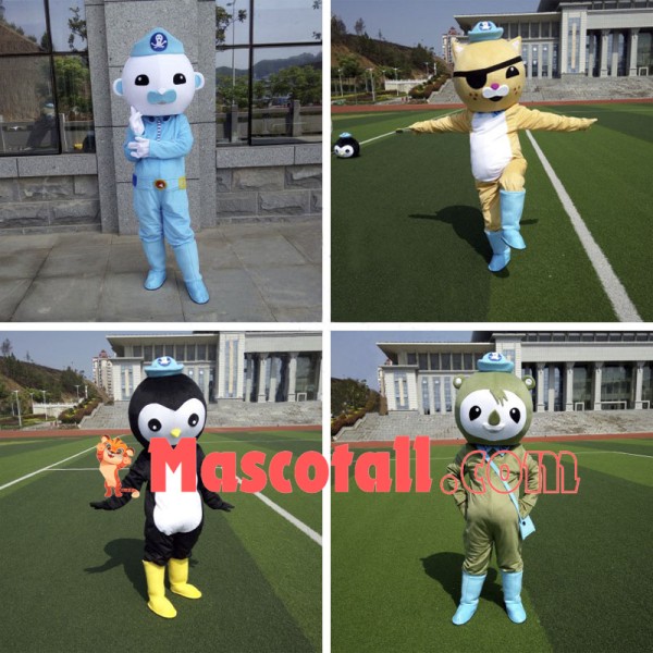 The Octonauts Barnacles Kwazii Peso Shellington Mascot Costumes