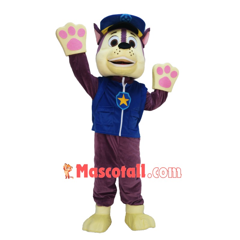 Blue Paw Patrol Chase Cartoon Mascot Costume