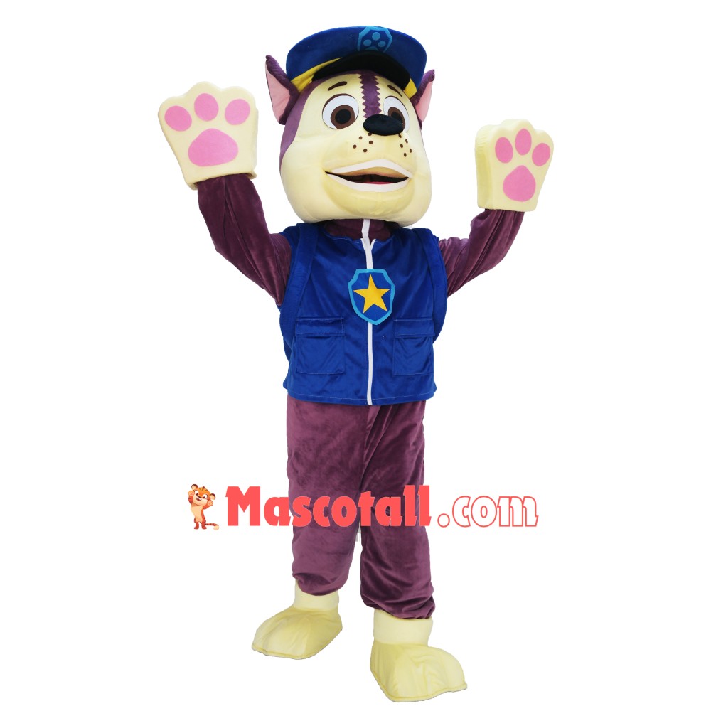 Blue Paw Patrol Chase Cartoon Mascot Costume
