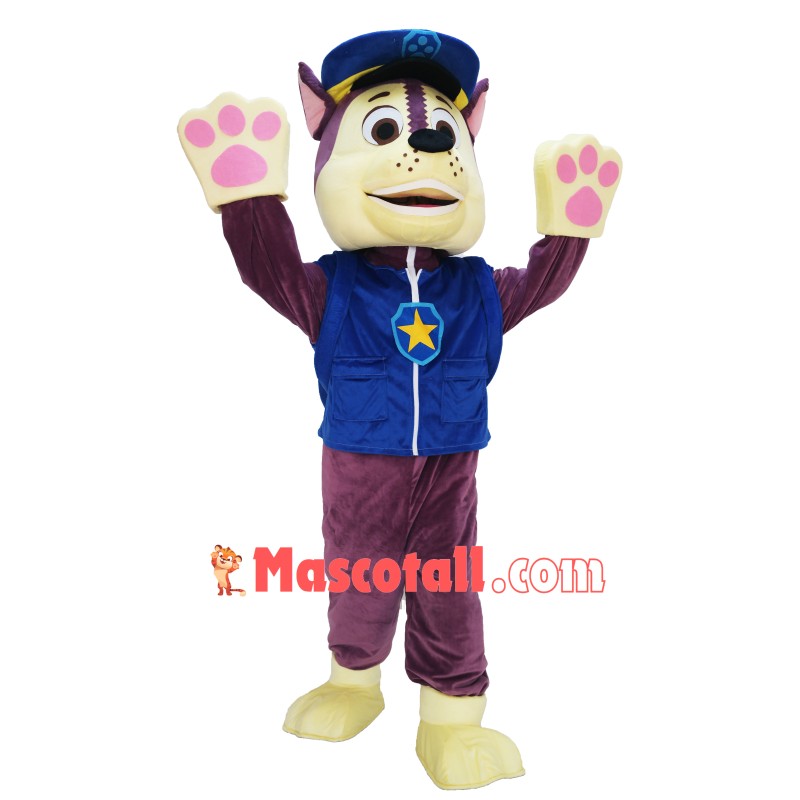 Blue Paw Patrol Chase Cartoon Mascot Costume