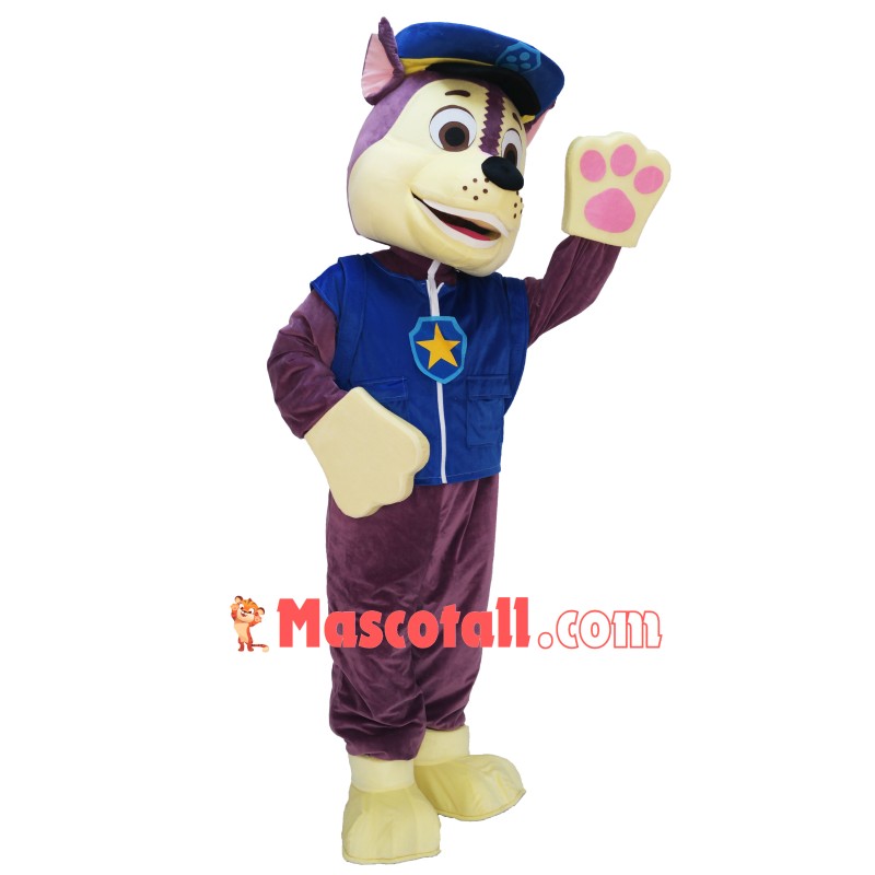Blue Paw Patrol Chase Cartoon Mascot Costume