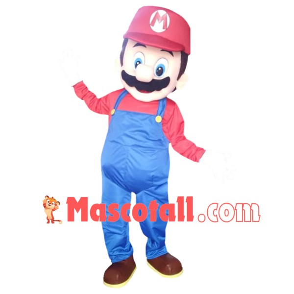 High Quality Red Mario Mascot Costume