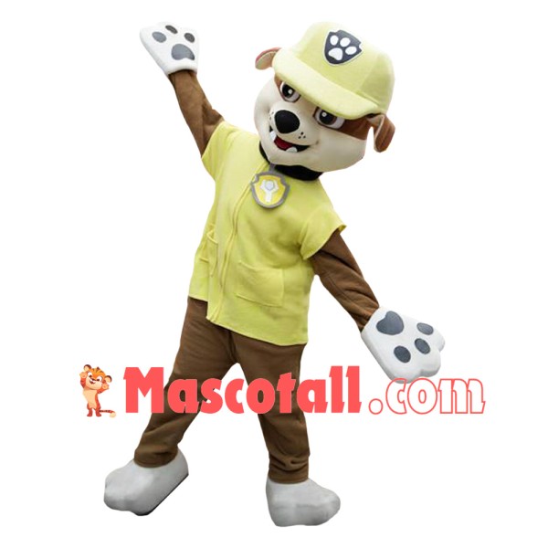 Paw Patrol Yellow Dog Rubble Mascot Costume