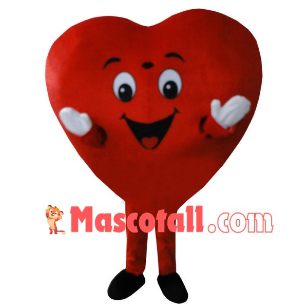 New Red Love Heart Mascot Costume Christmas Party Dress