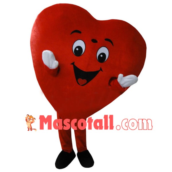 New Red Love Heart Mascot Costume Christmas Party Dress