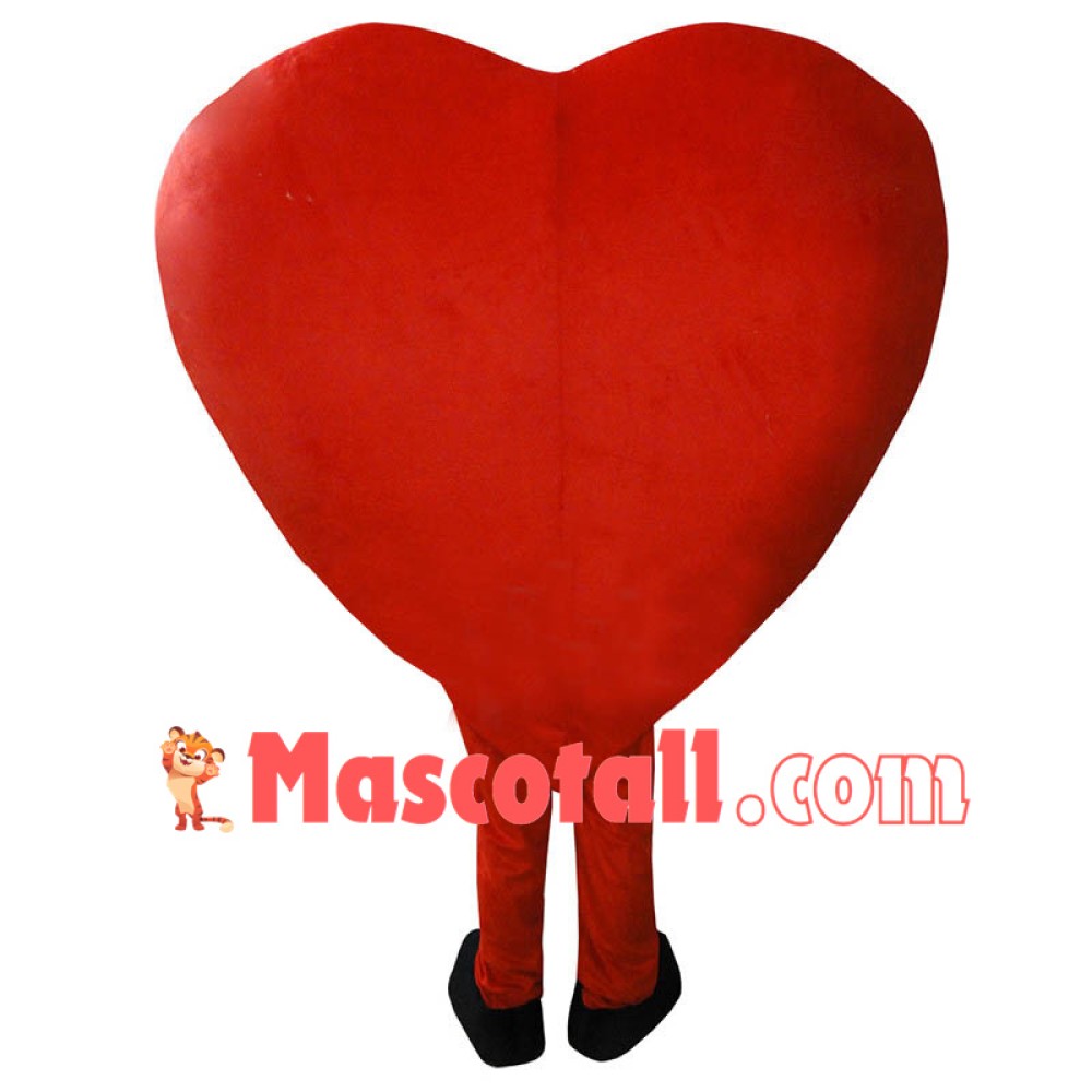 New Red Love Heart Mascot Costume Christmas Party Dress
