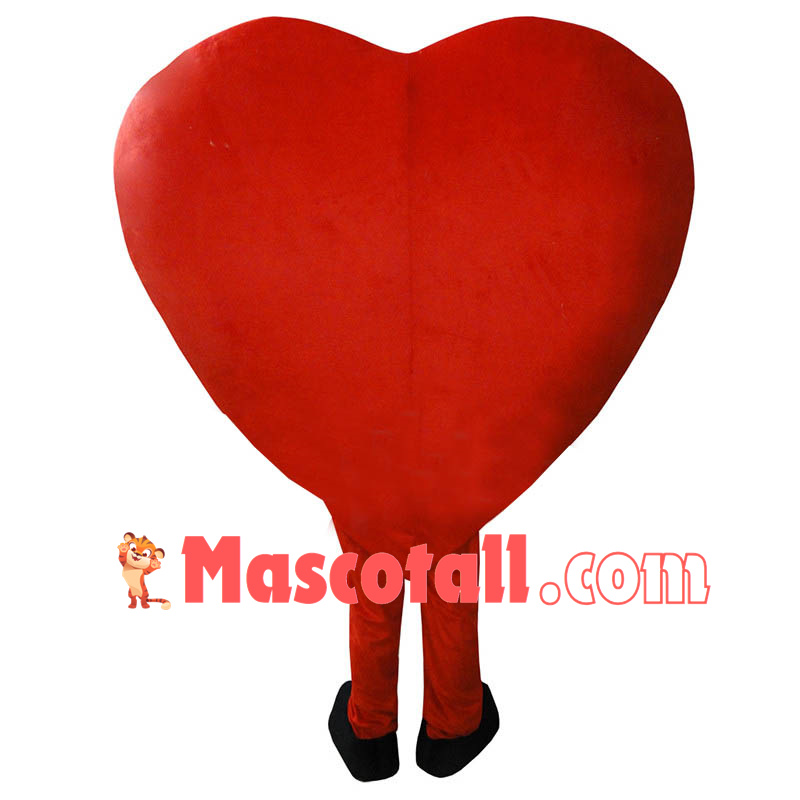 New Red Love Heart Mascot Costume Christmas Party Dress