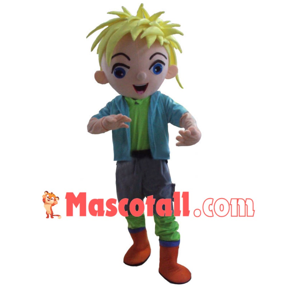 Boy Ragazzo Mascot Costume Cartoon Fancy Dress