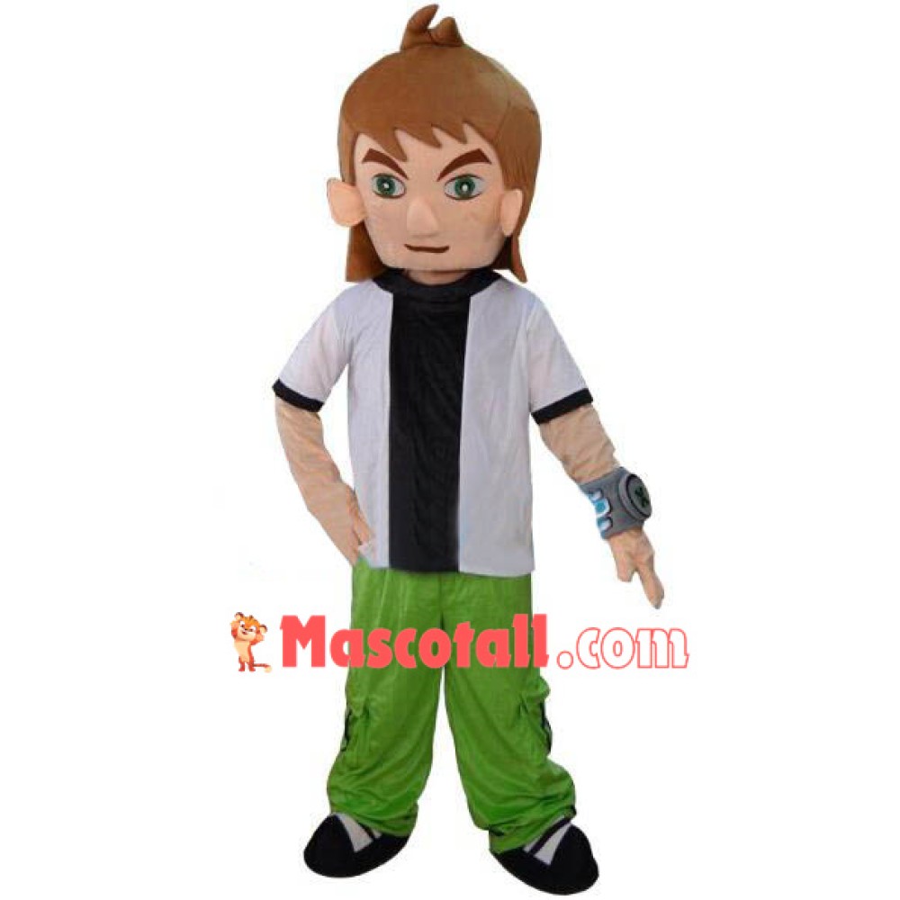 Ben 10 Cartoon Mascot Costume Adult Size Free Shipping