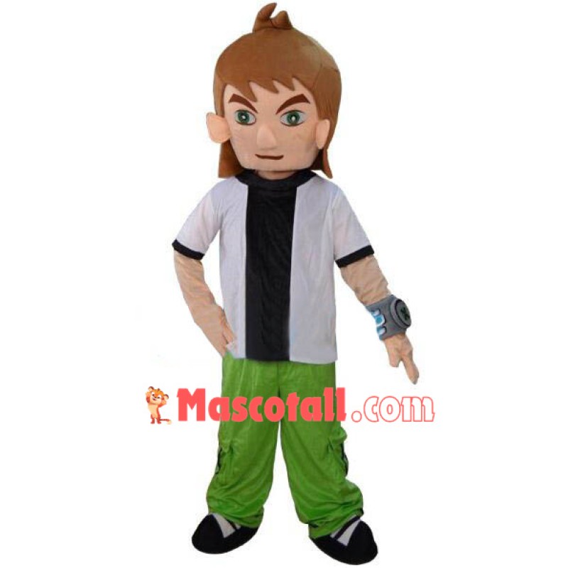 Ben 10 Cartoon Mascot Costume Adult Size Free Shipping