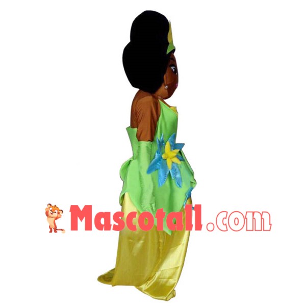 Tiana Princess Mascot Costume of The Princess and the Frog Fancy Dress