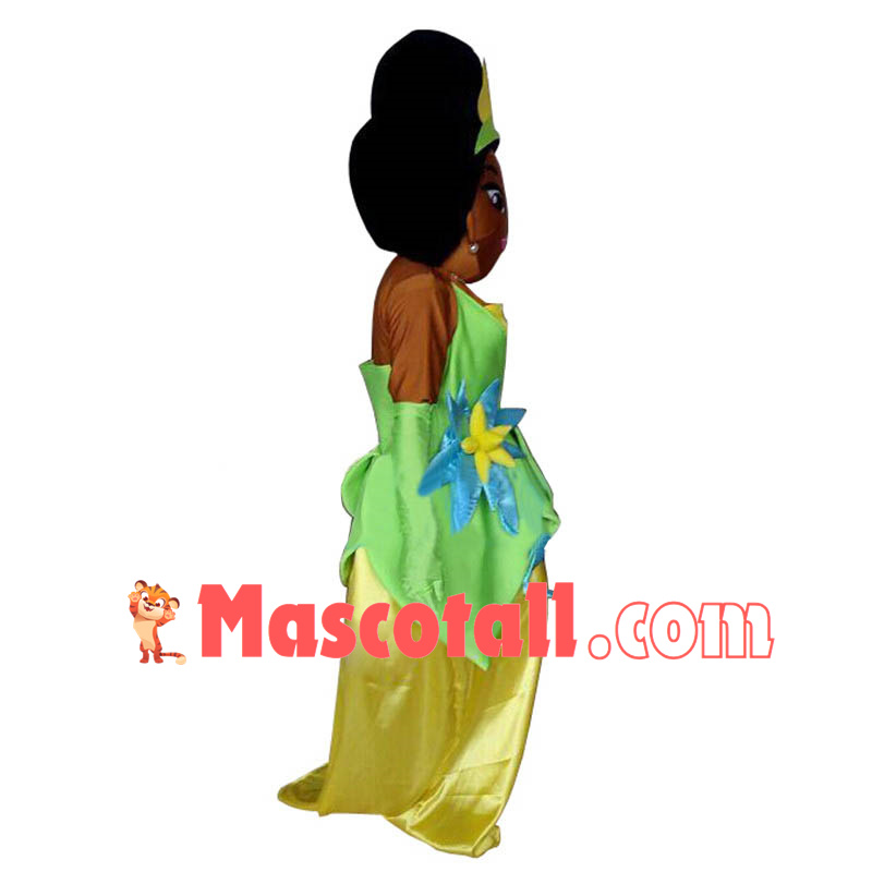 Tiana Princess Mascot Costume of The Princess and the Frog Fancy Dress