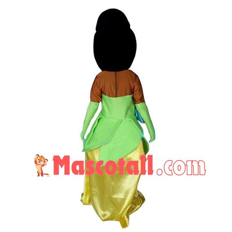 Tiana Princess Mascot Costume of The Princess and the Frog Fancy Dress