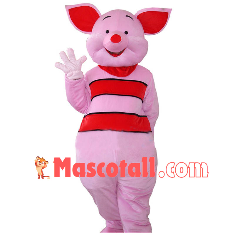 Cute Pink Piglet Pig Cartoon Mascot Costume Fancy Party Dress