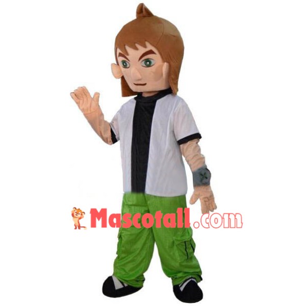 Ben 10 Cartoon Mascot Costume Adult Size Free Shipping