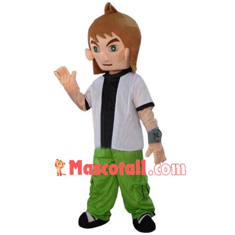 Ben 10 Cartoon Mascot Costume Adult Size Free Shipping