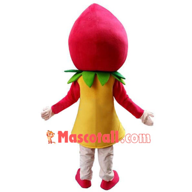 Strawberry Shortcake Girl Cartoon Adult Mascot Costume