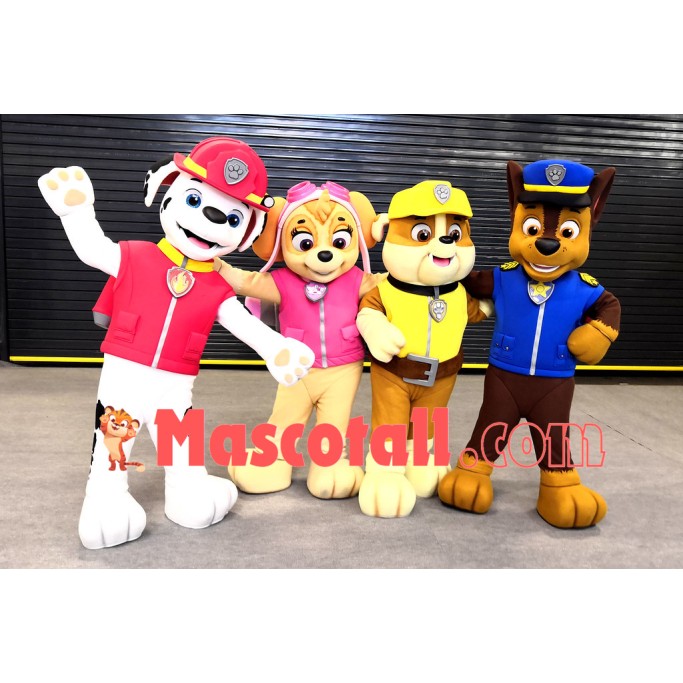 Paw Patrol - CHASE, MARSHALL, RUBBLE & SKYE Mascot Costumes