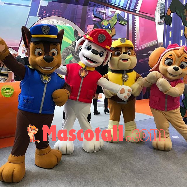 Paw Patrol - CHASE, MARSHALL, RUBBLE & SKYE Mascot Costumes