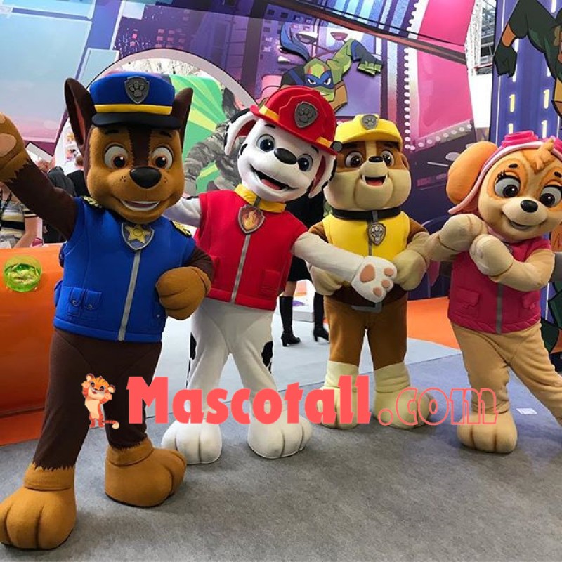 Paw Patrol - CHASE, MARSHALL, RUBBLE & SKYE Mascot Costumes