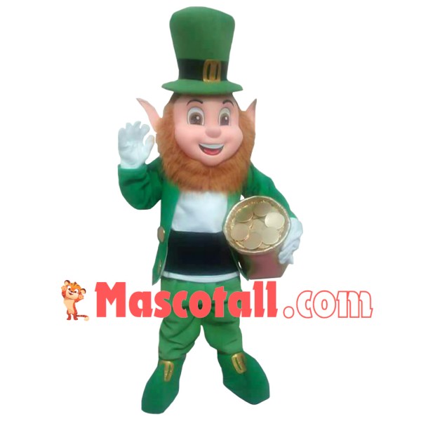 Friendly Irish Leprechaun Mascot Costume
