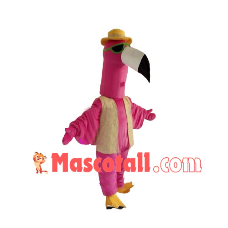 Red Flamingo Mascot Costume