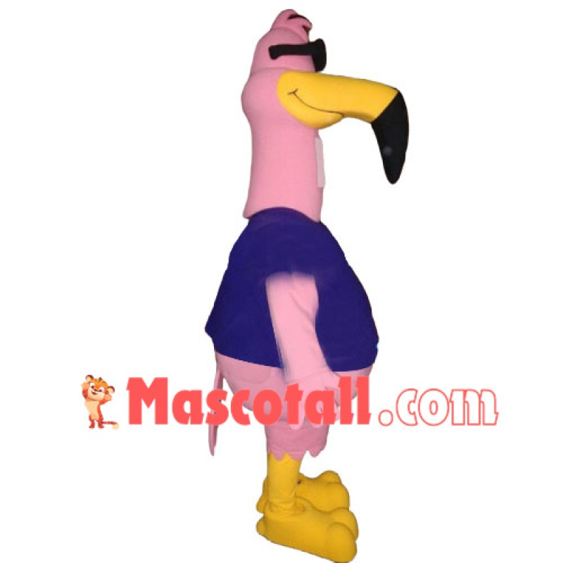 Cool Pink Flamingo Mascot Costume
