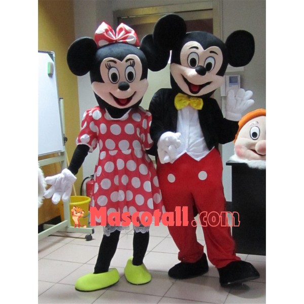 Cheap Mickey and Minnie Mascot Costume