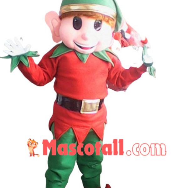 Elf Mascot Costume Adult Christmas Elf Costume