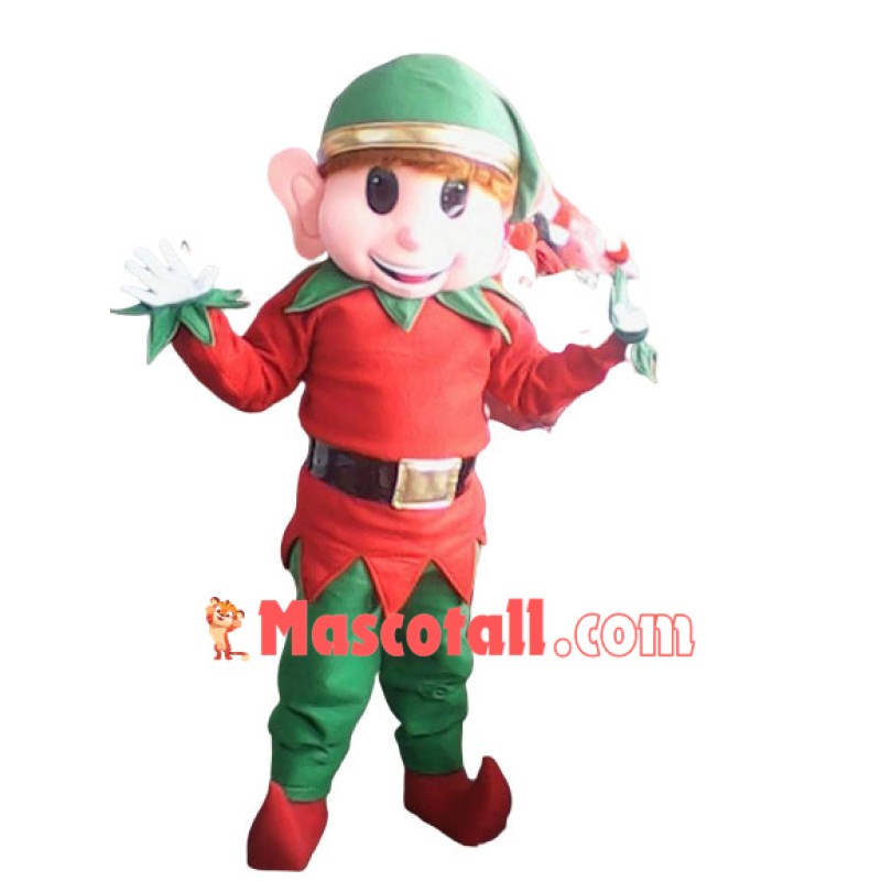 Elf Mascot Costume Adult Christmas Elf Costume
