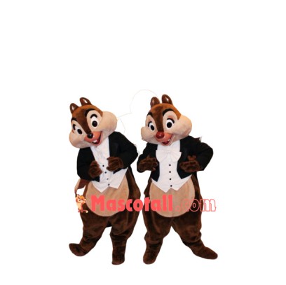 Handsome Chip & Dale Chipmunk Mascot Costume