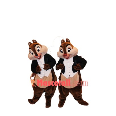 Handsome Chip & Dale Chipmunk Mascot Costume
