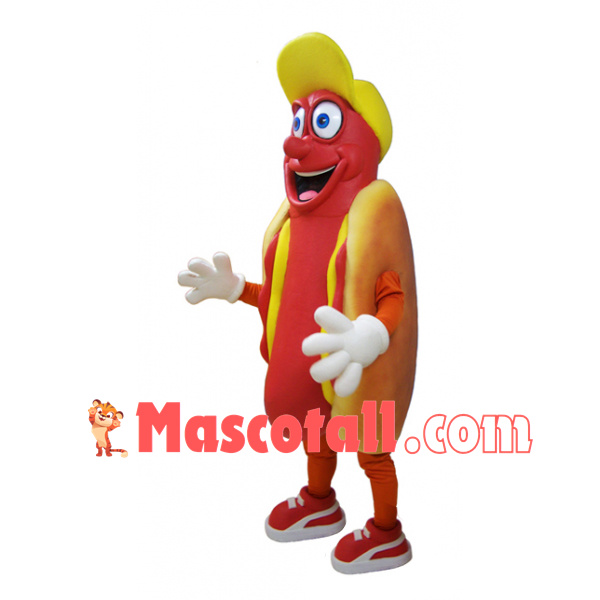 Smiling Hot Dog Mascot Costume